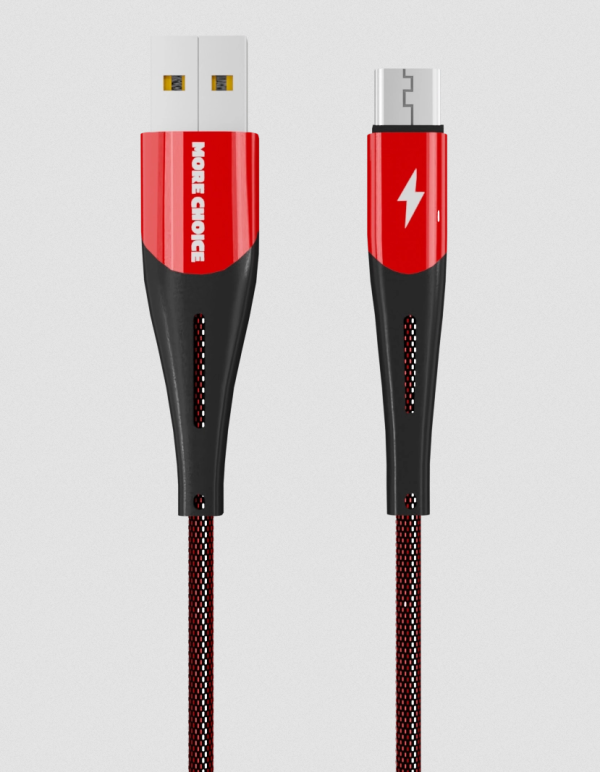 Купить Дата-кабель Smart USB 3.0A для micro USB More choice K41Sm New нейлон 1м (Red Black)